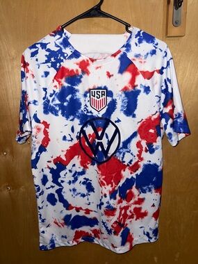Nike USA Tie-Dye Soccer Jersey - Red, Blue & White